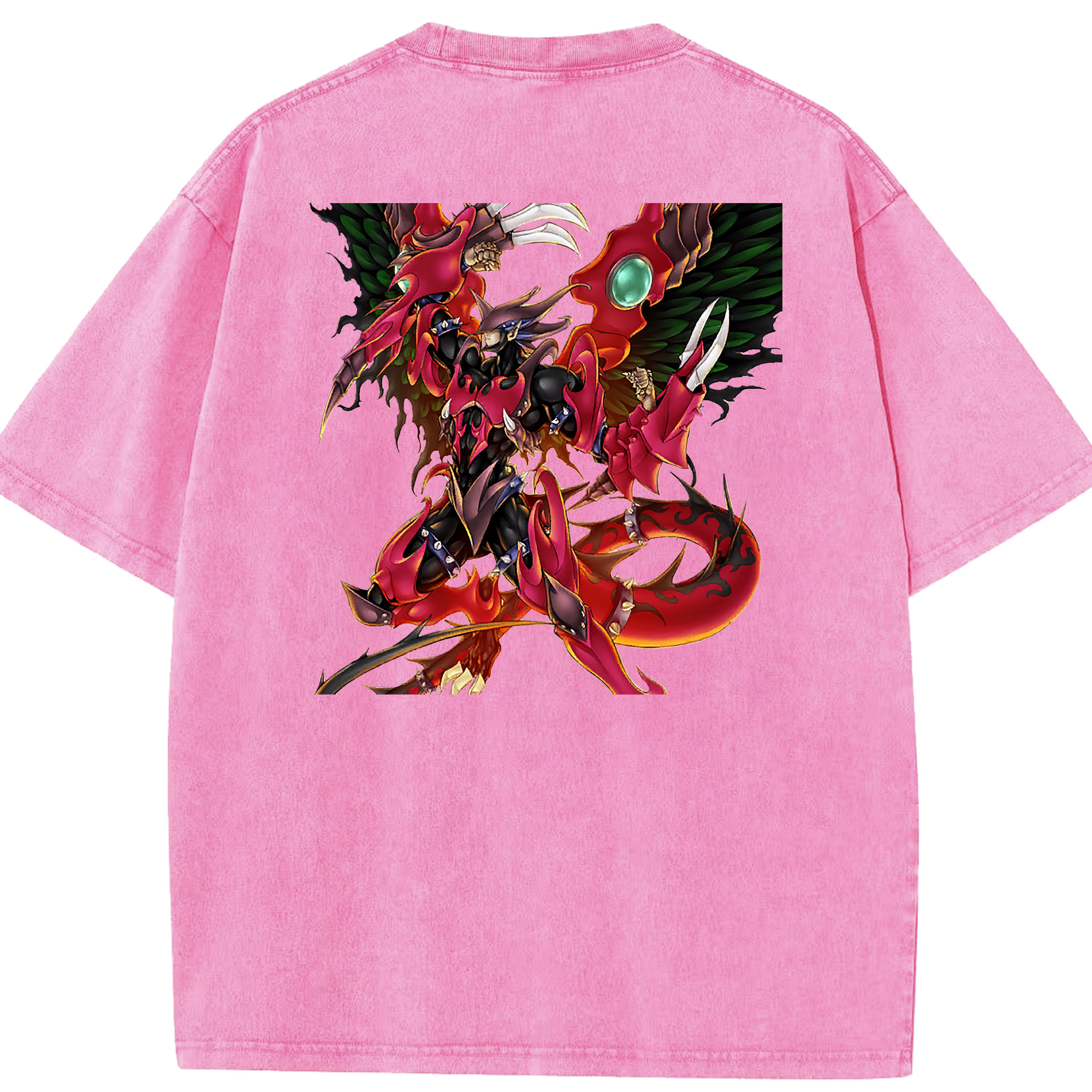 （画像用） 遊☆戯☆王 Yu-Gi-Oh! 綿100% ヴィンテージ風 半袖Tシャツ（背面プリント）